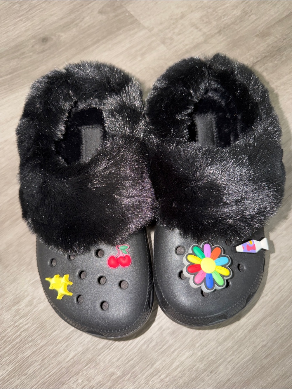 Crocs mammoth fur clogs